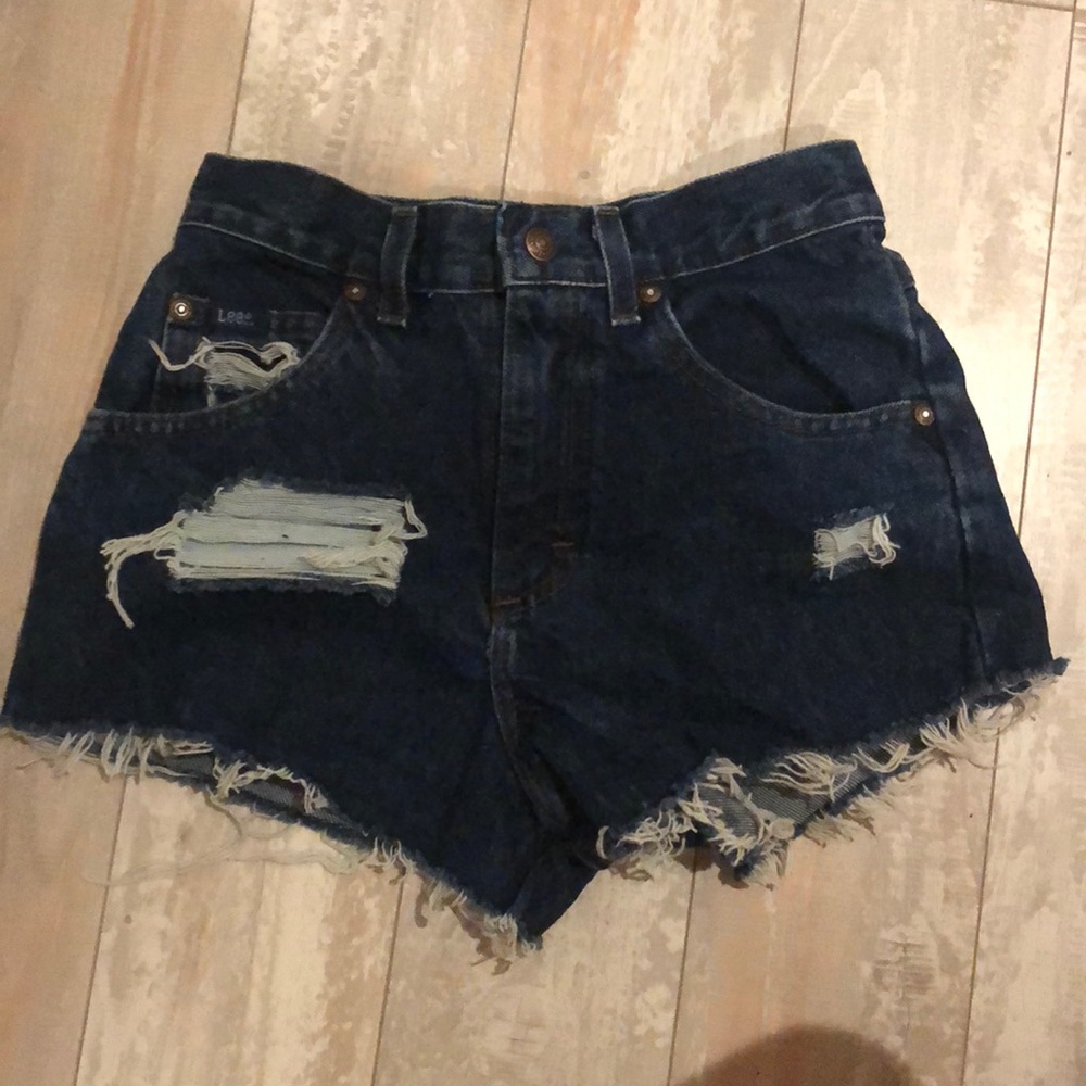 Vintage dark denim shorts